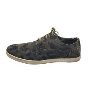 Bed Stu Men's Camo Green Suede Oxford Style Lace Up Sneakers 11